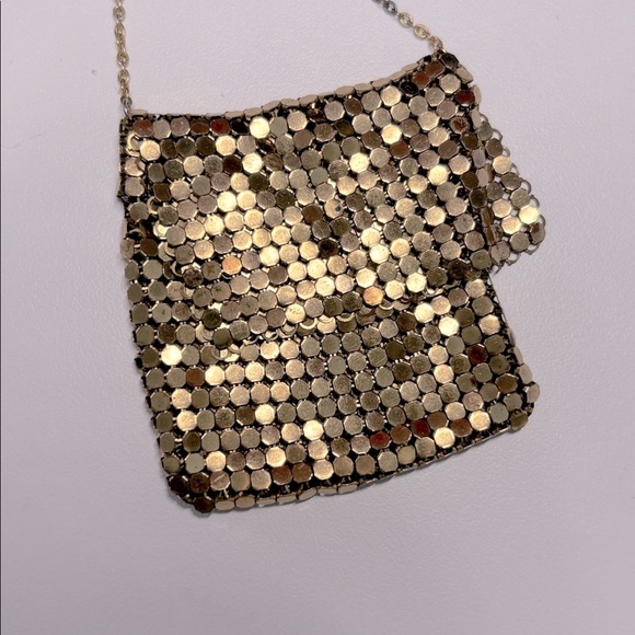 Vintage Jewelry - Vintage 70’s Gold Mesh Coin Purse Necklace